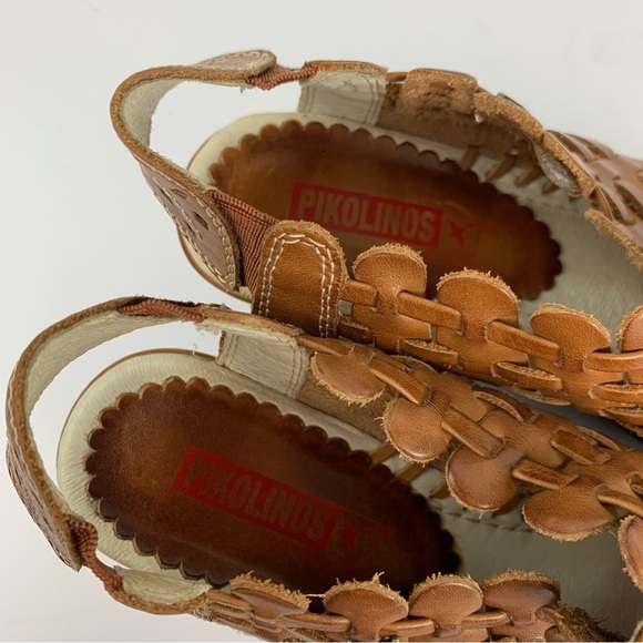 Pikolinos Romana Slingback Woven Weave Leather Slip On Loafer Heels 38 - Picture 14 of 14